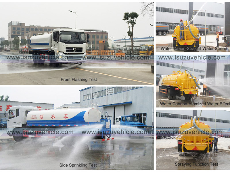 Water Sprinkler Truck Testing Testing-water truck with LOGO