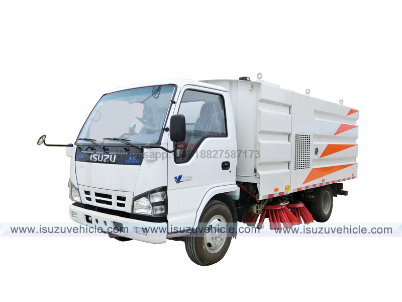 ISUZU 4cbm Dustbin And 1500 Liters Water Tank Street Sweeper Truck