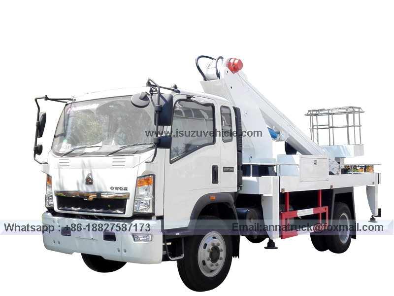 SINOTRUK HOWO 18-33 M Telescopic Boom Aerial Working Vehicle