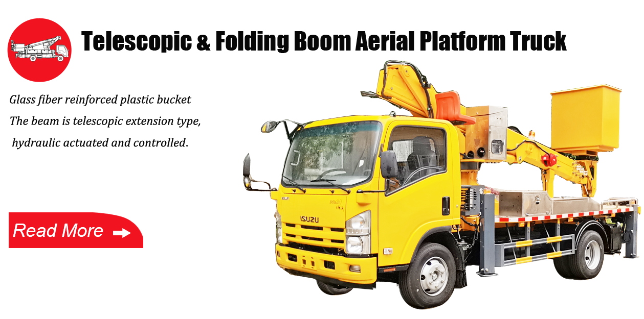 Aerial Telecopic Boom Platform Truck