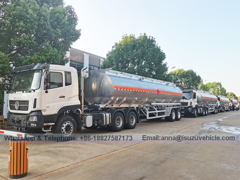 100units Aluminium Alloy Fuel Semi Trailer