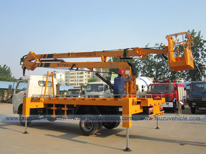 Dongfeng 12 M Folding Boom Aerial Platform Operation Truck